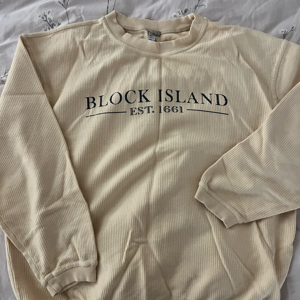Block Island Beige Sweatshirt